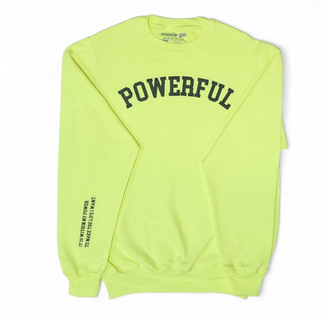 POWERFUL crewneck sweatshirt – Creamsicle Yellow