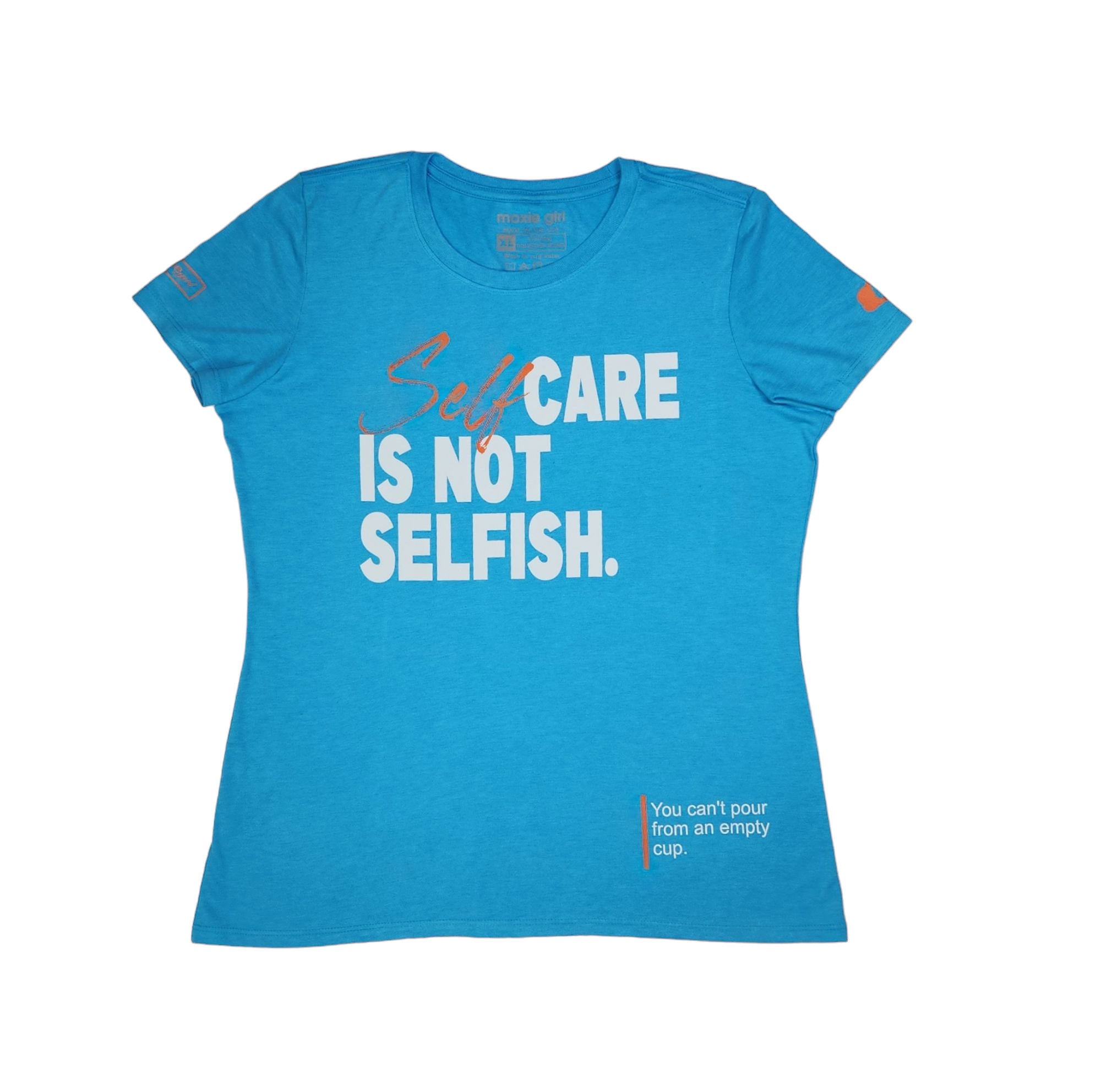 Self-Care Is Not Selfish Tee – Heathered Sea Blue