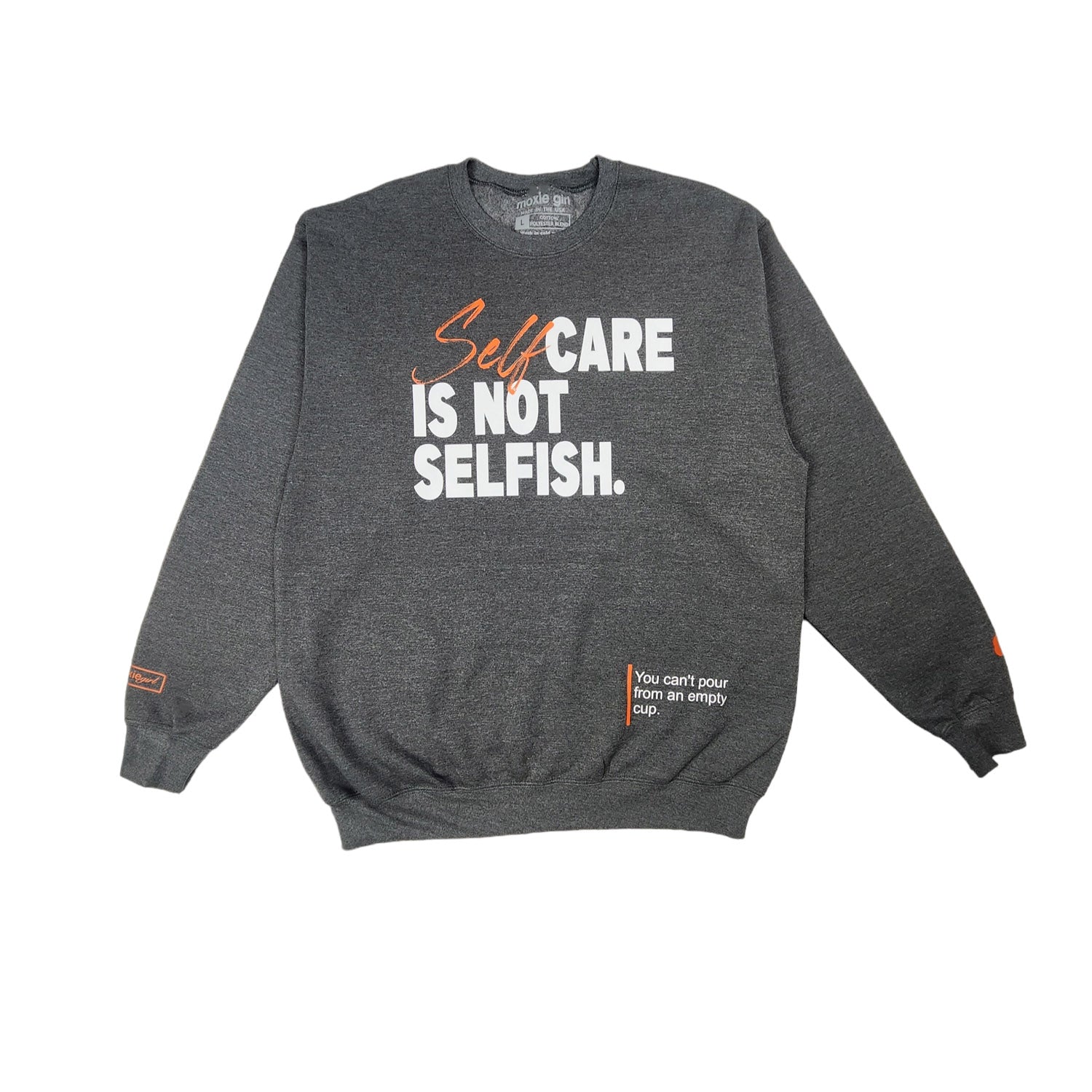 Self-Care Is Not Selfish Crewneck Sweatshirt – Dark Heathered Gray