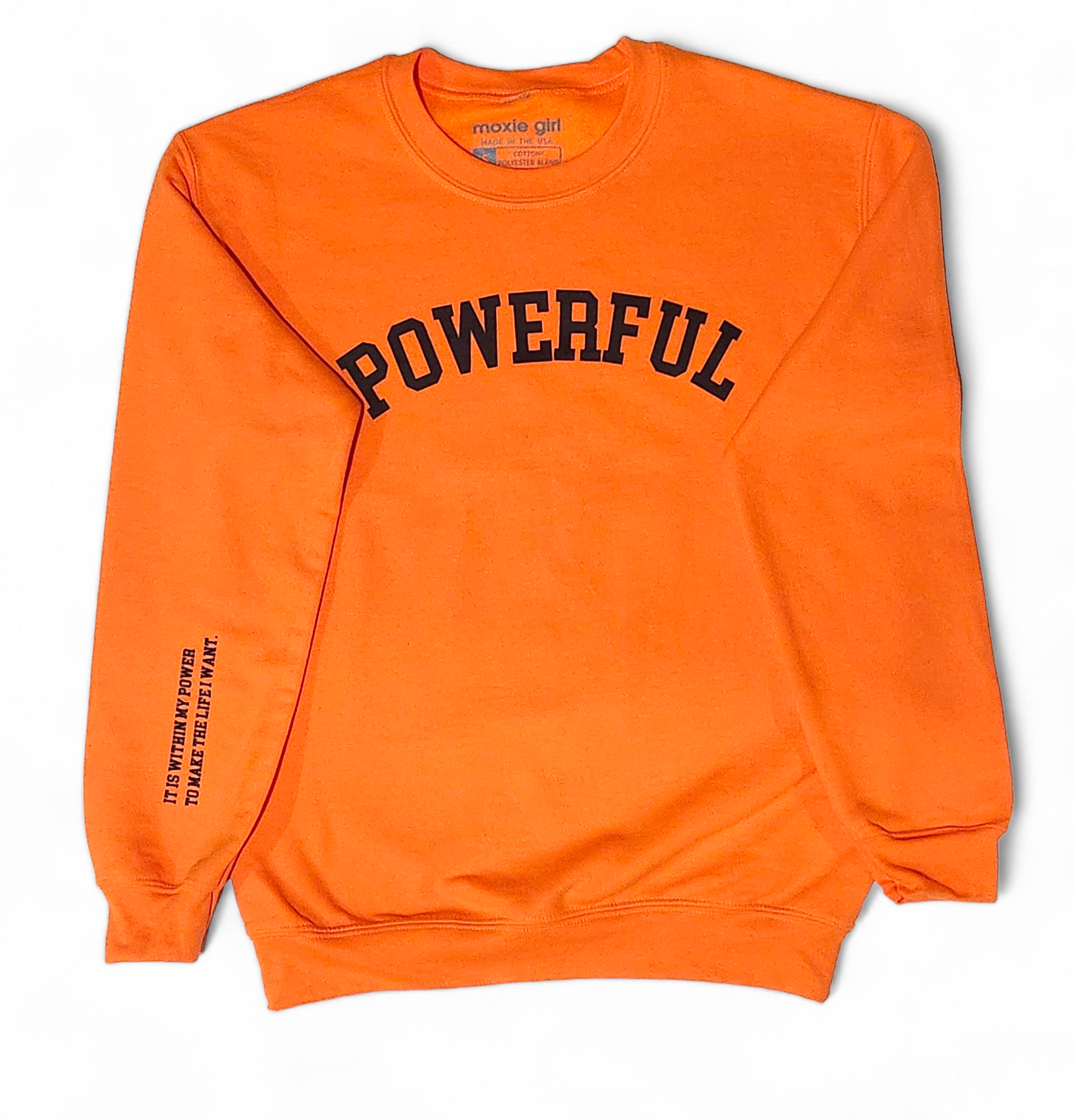 POWERFUL crewneck sweatshirt – Creamsicle Orange