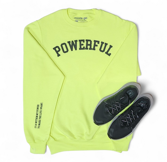 POWERFUL crewneck sweatshirt – Creamsicle Yellow