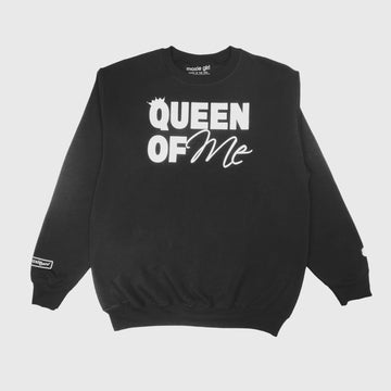 Queen of Me Crewneck Sweatshirt – Black