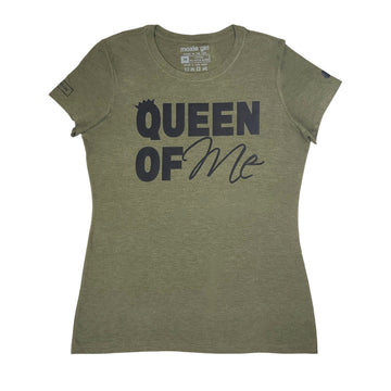 Queen of Me Tee – Heathered Military Green