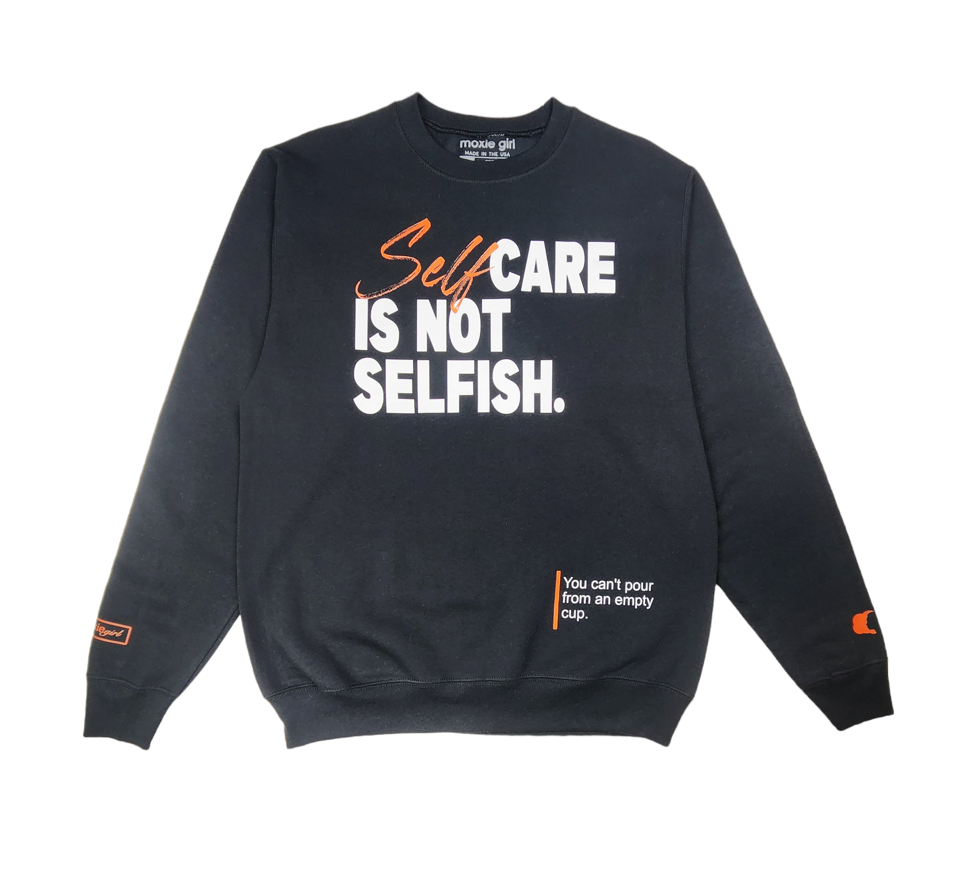 Self-Care Is Not Selfish Crewneck Sweatshirt - Black